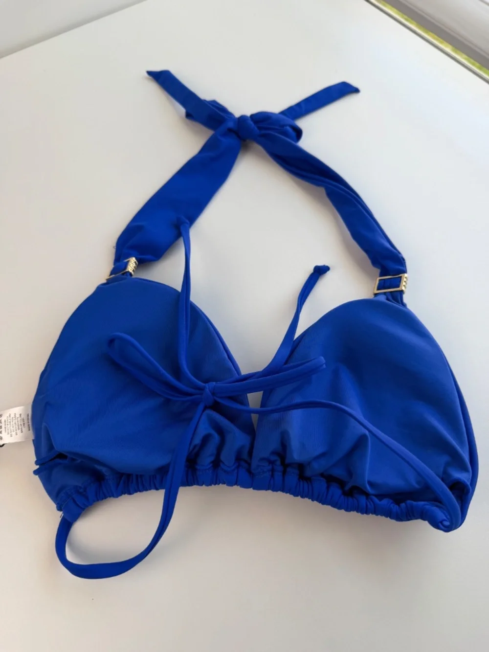 RELLECIGA Women's Royal Blue Halter Triangle Bikini Swim Top M - Picture 4 of 7